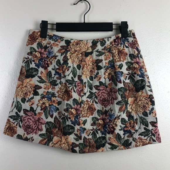 Zara Basic Collection Floral Tapestry Skirt - Picture 4 of 6